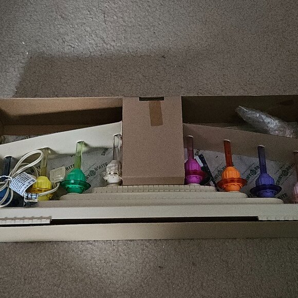 RARE CHRISTOPHER RADKO 9 BUBBLE LIGHT CHRISTMAS HOLIDAY CANDOLIER CENTERPIECE - Picture 8 of 14